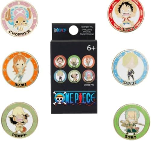 Image of Loungefly Pins: One Piece - Luffy, Zoro, Chopper and more - 1 of 6 to collect - Styles may vary - Blind Box Enamel Pins - Cute Collectable Novelty Brooch - For Backpacks & Bags - Gift Idea