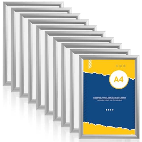 Image of Pk 10 Snap Frame Silver (A4)