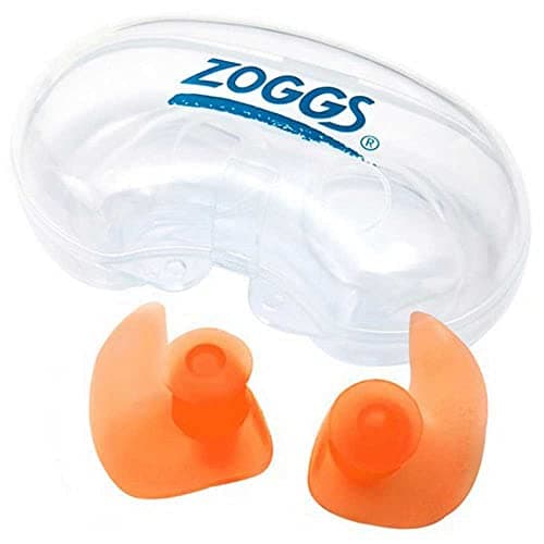 Image of Zoggs Unisex Child Junior Aqua Plugz for Swimming Ear Plugs - Orange, 6-14 years