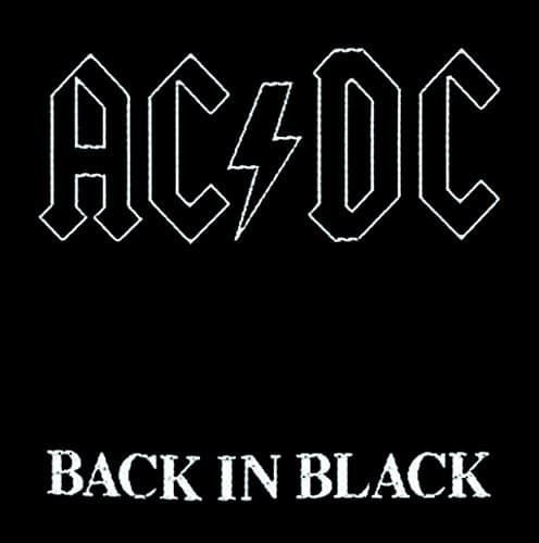 Image of Razamataz Ac/Dc Back In Black 2-Piece Square Cloth Patch