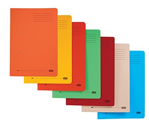 Image of Elba Foolscap Strongline Spring Pocket Files, 320 gsm, Assorted Colours, Pack of 25, 100090276