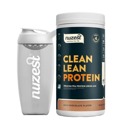 Image of Nuzest Clean Lean Protein 1kg Rich Chocolate Vegan Protein Powder + Sports Shaker Bottle