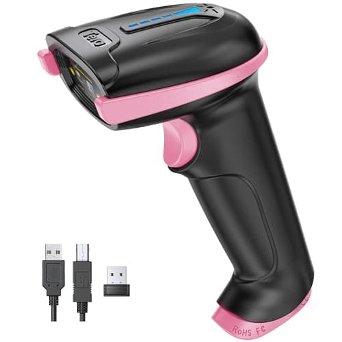 Image of Tera Barcode Scanner Wireless with Battery Level Indicator (2.4Ghz Wireless+USB 2.0 Wired) Rechargeable 1D Barcode Reader USB Handheld Bar Code Scanner, Design Patent: EU008489413, 5100