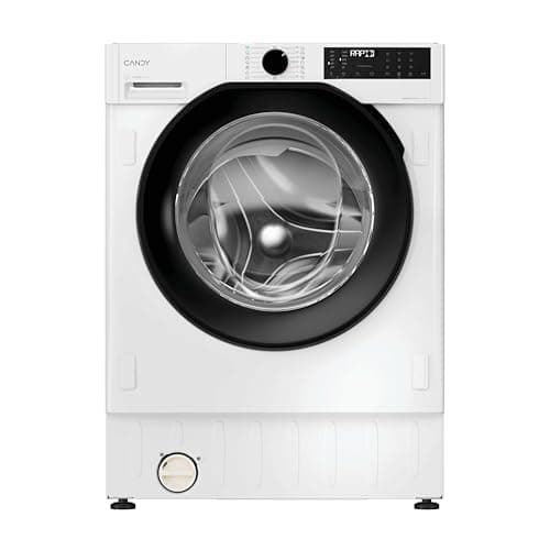Image of Candy ProWash 400 Integrated Washing Machine, 9 Kg Wash Capacity, 1400 RPM, A-20 percent Rated, hOn App Connectivity, 9 Rapid Cycles, White and Black, 60x53x82 cm - BC4S49M6DB8J-80