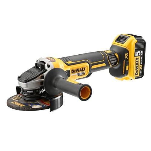 Image of DEWALT DCG405P2 Cordless XR Brushless Angle Grinder, 18 V, Yellow/Black, 125 mm