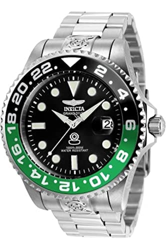 Image of Invicta Grand Diver 21866 Men's Watch - Waterproof - Analogue - Automatic Movement - stainless steel with black dial - 47mm