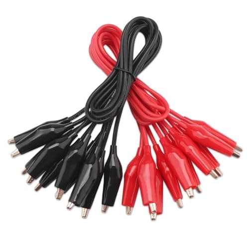 Image of Crocodile Clips, 10 Pcs Small Alligator Clips with Wires Electrical Insulated Wire Multimeter Test Leads Set, Mini Test Leads with Alligator Clips (10 Pcs)