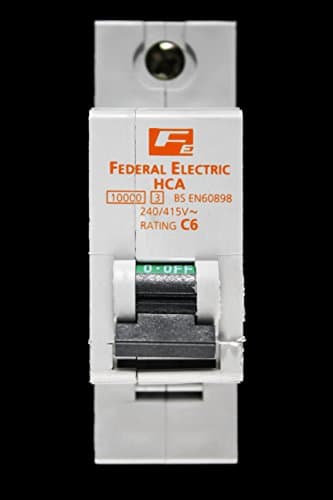 Image of Federal Electric 6 AMP TYPE C 10kA MCB CIRCUIT BREAKER HCA STABLOK