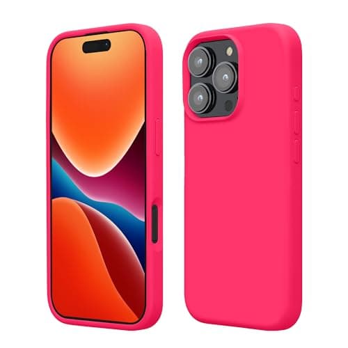 Image of kwmobile Case Compatible with Apple iPhone 16 Pro Case - TPU Silicone Phone Cover with Soft Finish - Neon Pink