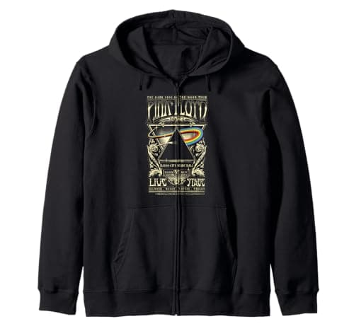 Image of Pink Floyd Dark Side Of The Moon Tour 1973 Radio City Zip Hoodie