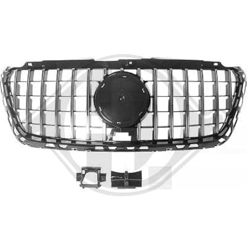 Image of DIEDERICHS 1664140 Radiator Grille Black Chrome
