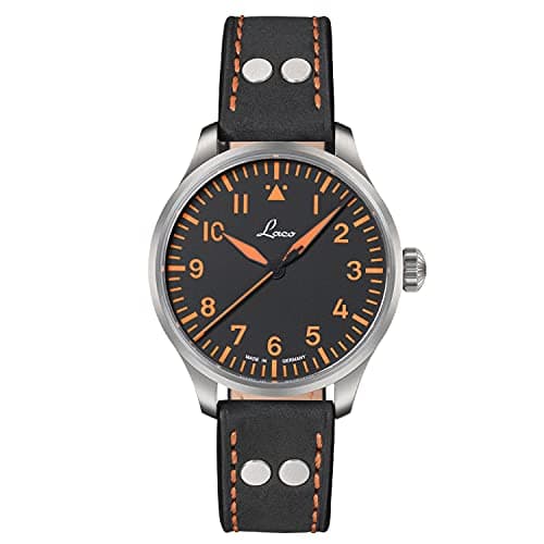Image of Laco Naples 39 Aviator Watch - Made in Germany - 39 mm Diameter - High Quality Automatic Watch - Tree Pattern A - Unique Quality - Outstanding Workman - Waterproof - Since 1925