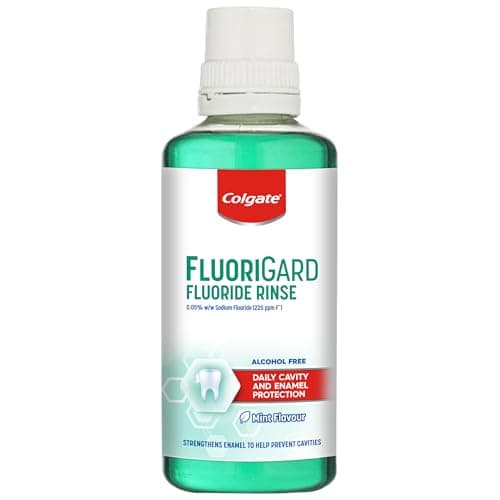 Image of Colgate Fluorigard Fluoride Rinse (Alcohol Free) Mouthwash 400 ml, Prevents Tooth Decay, Strengthens Enamel, Prevents Mineral Loss, Mint Flavour