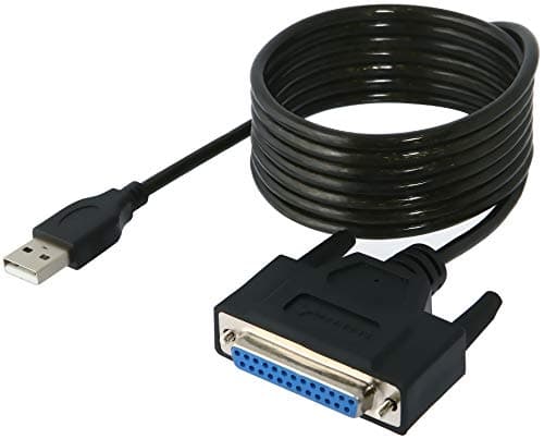 Image of SABRENT Printer Cable, USB to Parallel Adapter (1.8m), DB25 IEEE-1284 Parallel Printer Cable Adapter with thumbscrews Connectors, Compatible with most printers (CB-DB25)