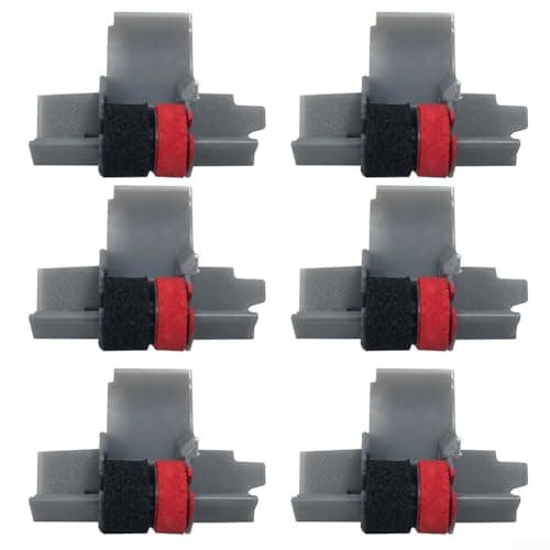 Image of Ink Rollers IR40T Black and Red Calculator Ink Rollers Compatible with Sharp Citizen Casio and More
