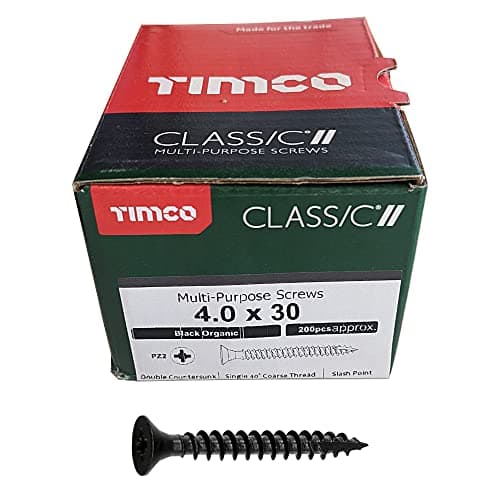 Image of TIMCO PZ2 CSK Classic Screw - 4.0 x 30 - Black - Box of 200