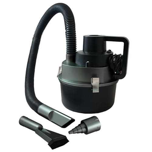 Image of Sakura SS5311 120W Vacuum Cleaner, Perfect for Cars Boats Caravans, Wet and Dry Cleaner and Inflator, Washable Filter, Powered by 12V Socket, Pack of 1