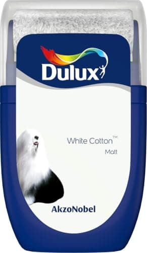 Image of Dulux Walls & Ceilings Tester Paint, White Cotton, 30 ml