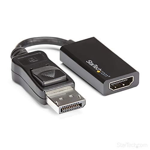 Image of StarTech.com DisplayPort to HDMI Adapter - 4K 60Hz Active DP 1.4 to HDMI 2.0 Video Converter - DP to HDMI Monitor/TV/Display Cable Adapter Dongle - Latching DP Connector (DP2HD4K60S)