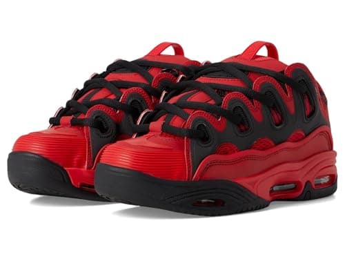 Image of Osiris D3 2001 Men's Chunky Sole Lace Up Skate Shoe Trainers (Red Black, UK 7.5)