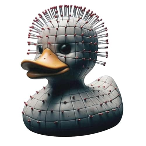 Image of Classic Horror Movie Collectible Duck Figurine, 3.55'' Character Resin Statue, Weird Halloween Decorations Indoor, Beetlejuices Annabelles Frankensteins Figure Ornament for Halloween Decor