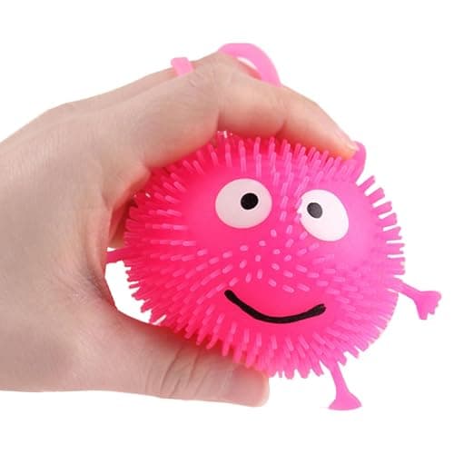 Image of Squishy Balls For Kids, Glowing Sensory Ball Smile Face Flashing Toy, Light Up Mouse Responsive Balls For Boys And Girls Party Favor Goodie Bag Filler Relax Toy