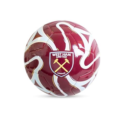 Image of Hy-Pro Officially Licensed West Ham Cosmos Ball | Hammers, 26 Panel, Size 5, Training, Match, Merchandise, Collectible For Kids and Adults, Claret
