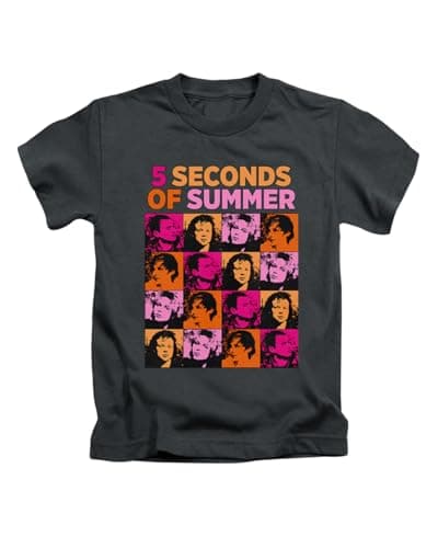 Image of New Spirit Original 5 sos, Colourful Boxes Five Seconds of Summer Novelty pop iconicTee T-Shirt Funny Unisex T Shirt Top Black