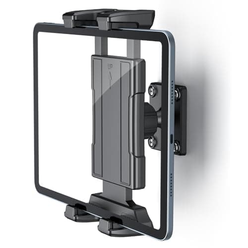 Image of OHLPRO Universal Tablet Wall Mount Holder for 4.7-13 inch Tablet Smartphone Ereader, 360° Adjustment Compatible with iPad, iPhone, Kindle Fire HD, Galaxy Tab, Switch, Drilled Screw Mounting
