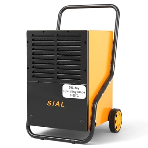 Image of SIAL Industrial Dehumidifier 50L/Day for Whole House & Commercial,Large Dehumidifiers for Flood Recovery, Water Damage Restoration & Construction Drying, 8.2L Tank,75㎡,Home,Basement,Garage,Workshop