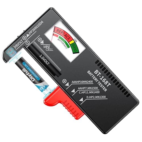 Image of Dlyfull Magnetic Battery Tester Universal Battery Checker for AA AAA C D 9V 1.5V Button Cell Batteries, Requires No Battery to Operate