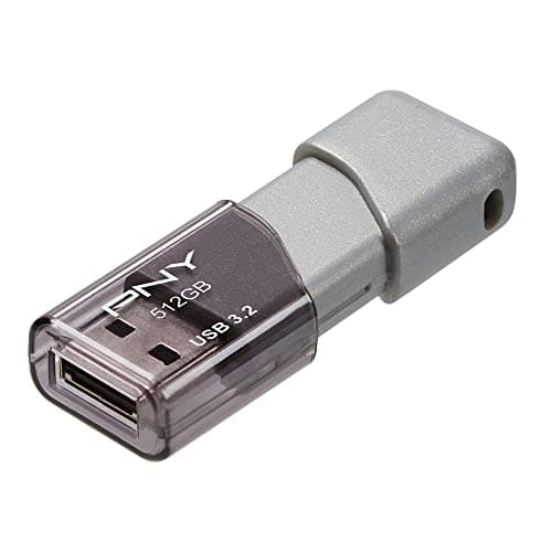 Image of PNY 512GB Turbo Attache 3 USB 3.2 Flash Drive 100MB/s, Silver (Pack of 1)