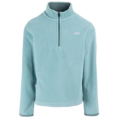 Image of Trespass Girls Fleece Jumper Sybil - 1/2 Zip Contrast Colour, Binding on Cuffs, Facing on Inner Collar, Knitted, 100% Polyester