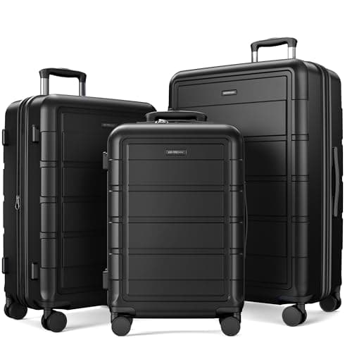Image of SHOWKOO Suitcase Hard Shell Expandable Durable PC+ABS Lightweight Travel Luggage High Capacity with Double Spinner Wheels and TSA Lock