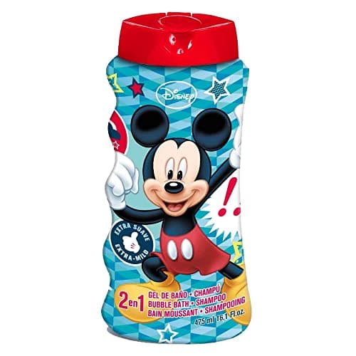 Image of Disney Mickey Mouse 2 in 1 Bubble Bath-Shampoo for Haircare & Skincare for Kids,475ml