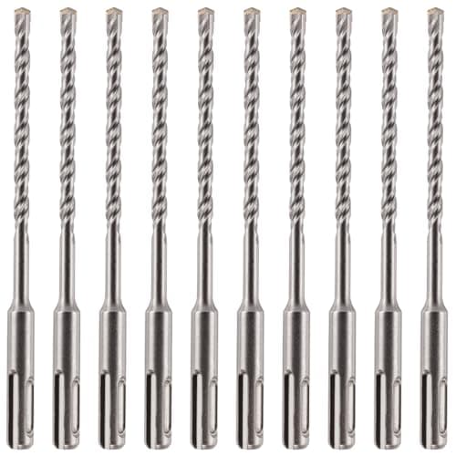 Image of 10 Pack Of - 5.5mm x 160mm Long SDS Plus Hammer Drill Bits, Professional Tungsten Carbide Tipped Masonry Drill Bit For Brick, Concrete, Stone, Granite. 5.5mm SDS Drill Bit
