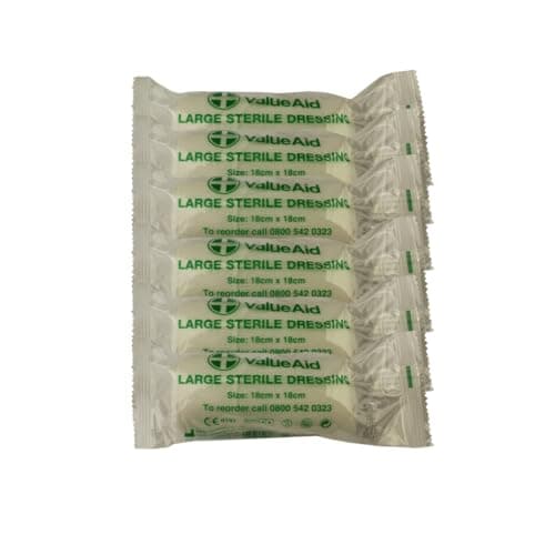 Image of Value Aid Large Sterile Dressing - 18cm x 18cm - Pack of 6