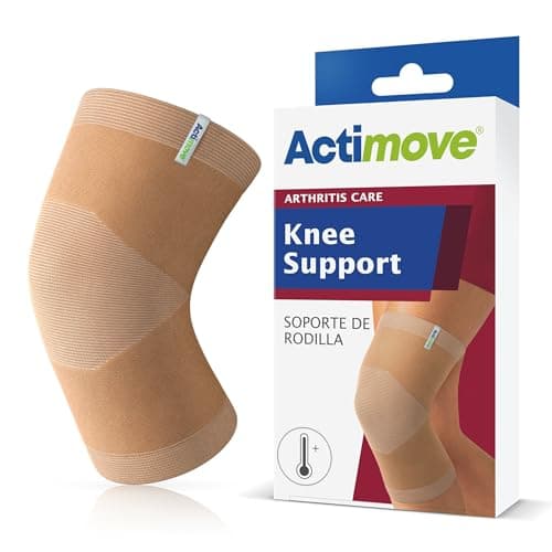 Image of Actimove® ARTHRITIS CARE Knee Support - Light Compression Support and Therapeutic Warmth For Knee Arthritis - Heat-Retaining Ceramic Fibre Yarns - Beige, Medium