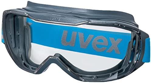 Image of Uvex Megasonic Overglasses for Glasses Wearers - Fog Free and Scratch Resistant - Blue - Clear