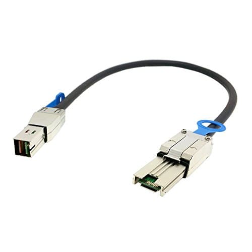 Image of cablecc External Mini-SAS 4X SFF-8088 to Mini-SAS High Density HD SFF-8644 Data Server RAID Cable 50cm