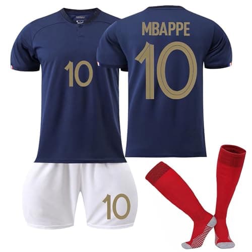Image of Kids Football Kit 24/25 Home/Away Boy's Soccer Jerseys Football Kits for Boys Youth Trainshirts T Shirt, Short and Socks Set Fans Birthday Gifts for Boy Kid