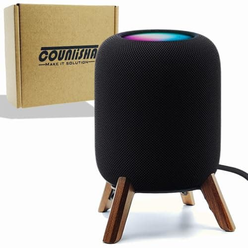 Image of Real Wood Stand for Homepod 2nd gen 2023, Tripod Accessories Protect Speaker Sound Better, Secure Stable Wooden Mount Holder for Home pod 2nd gen (Walnut)