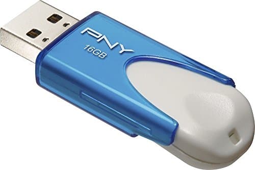 Image of PNY - Attaché 4 16GB USB 2.0 Flash Drive - Blue/White