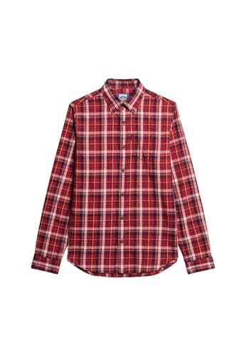 Image of Superdry Men's Vintage Check T-Shirt, Montauk Checked Red, XXL