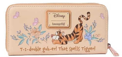 Image of Loungefly Disney Winnie the Pooh Wallet Zip Around Clutch, Peach, Tigger