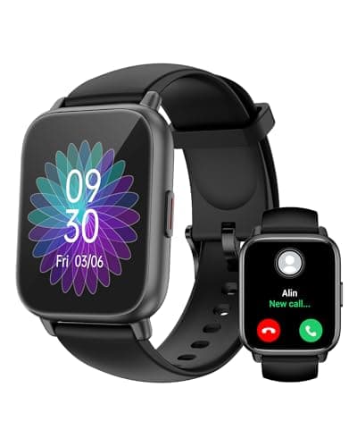 Image of RUIMEN Smart Watch Answer Dial Call,Smart Watches for Women Men 1.85" HD Screen Fitness watch with SpO2 Heart Rate Sleep Monitor Step Counter Waterproof 100+ Sports Mode for Android iOS (2 Bands)