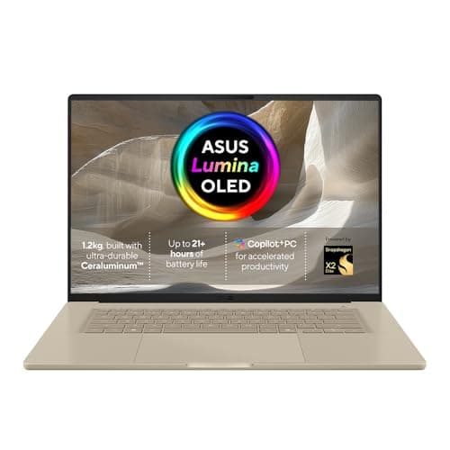 Image of ASUS Zenbook A16 OLED UX3607OA CoPilot+ Laptop | 16.0" 3K (2880x1800) OLED screen | Snapdragon X2 Elite X2E-94-100 | 48GB LPDDR5X RAM | 1TB PCIe SSD | UK Backlit Keyboard | Windows 11
