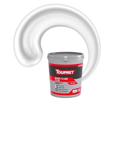 Image of Toupret Ready to Use Filler - Smooth White Interior Wall & Ceiling Repair - Ready Mixed, No Flash or Grin - Easy to Apply, Fast Drying, Paintable - Professional Finish for Plaster & Masonry - 1.5kg