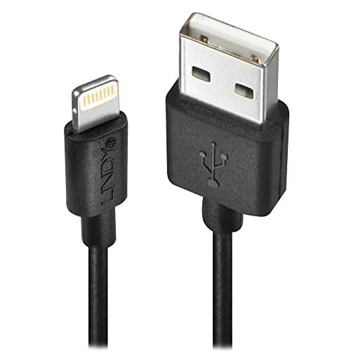 Image of LINDY 0.5m USB to Lightning Cable, Black