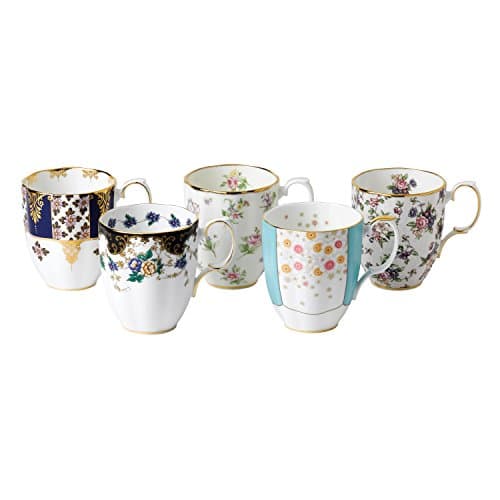 Image of Royal Albert 100 Years 40017522 1900-1940 Mug 0.4Ltr/14.1 Floz, Mixed Set of 5